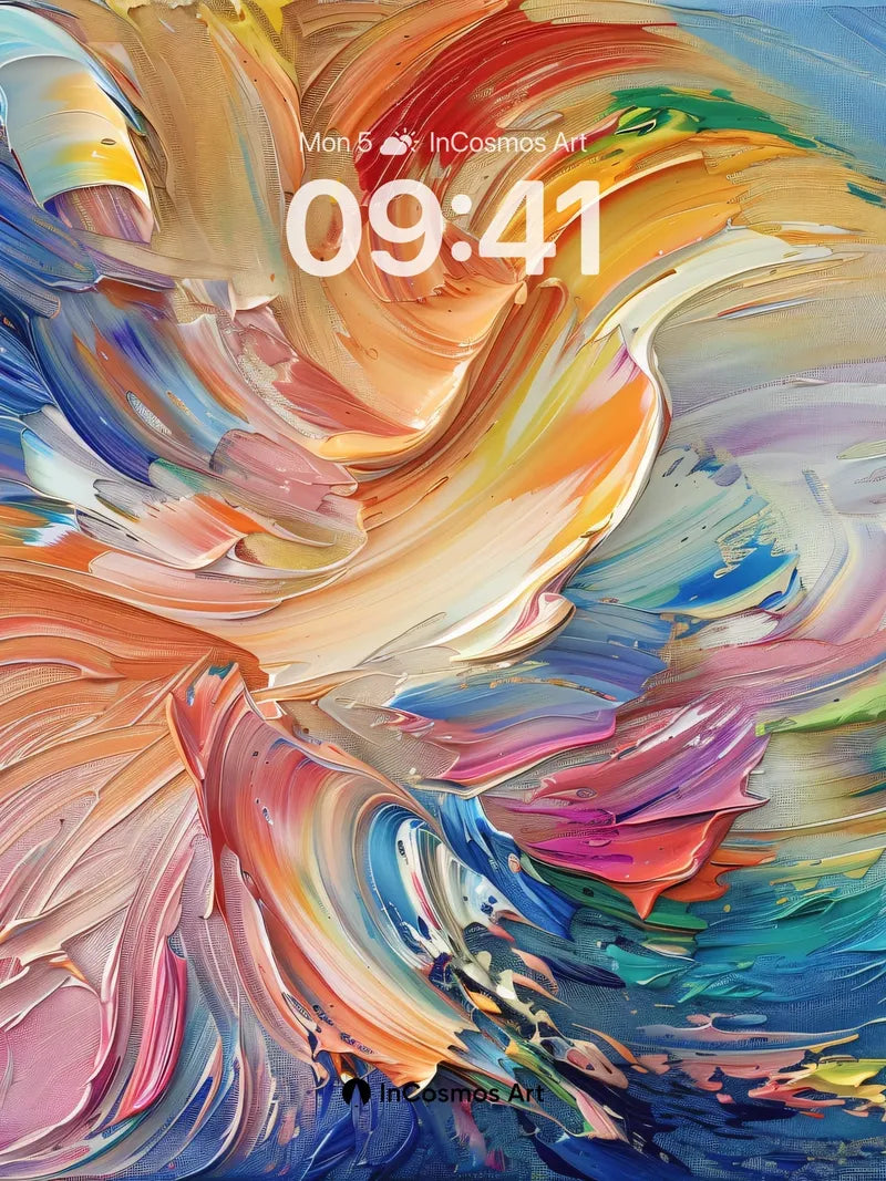 Swirling Chroma Wallpaper with Liquid Light