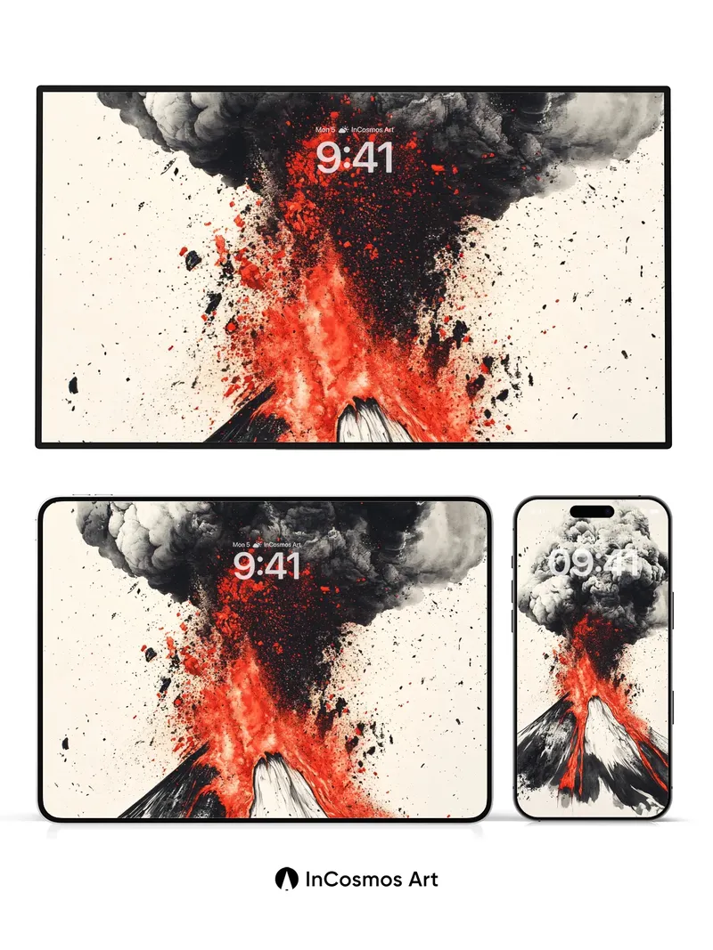 Eruptive Fury Wallpaper with Volcanic Breath