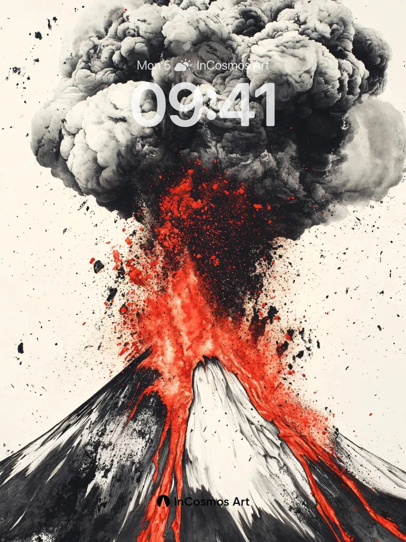 Eruptive Fury Wallpaper with Volcanic Breath