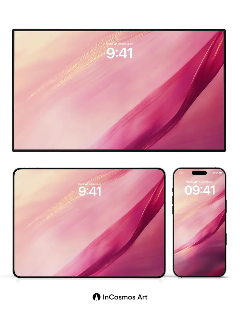 Luminous Veil Wallpaper with Golden Threads