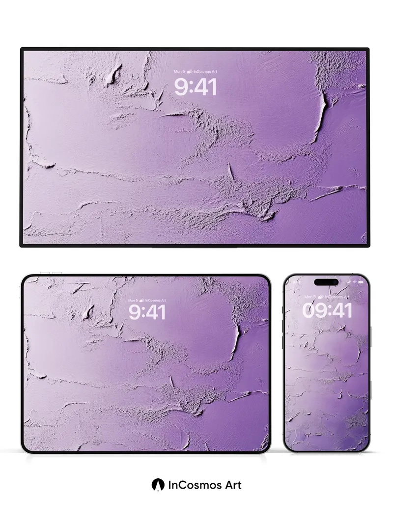 Lavender Hush Wallpaper with Textured Depth