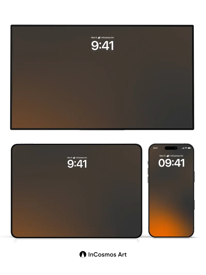 Ember Hush Wallpaper with Deep Gradient Flow