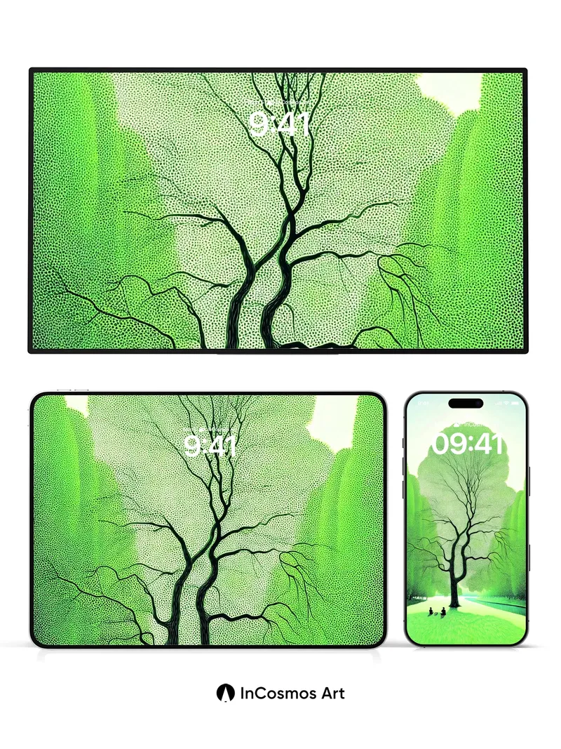 Serenity Grove Wallpaper with Whispering Canopy