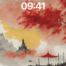 Crimson Mist Wallpaper with Floating Canopy wallpaper for iPhone, iPad & Mac