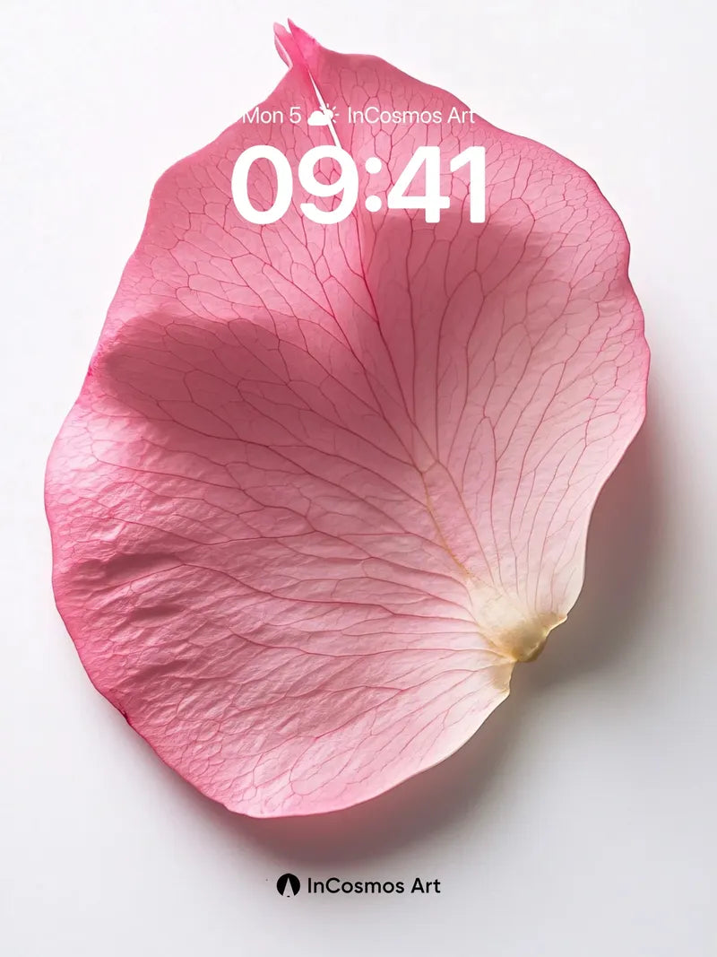 Soft Hush Petal Wallpaper with Veined Light