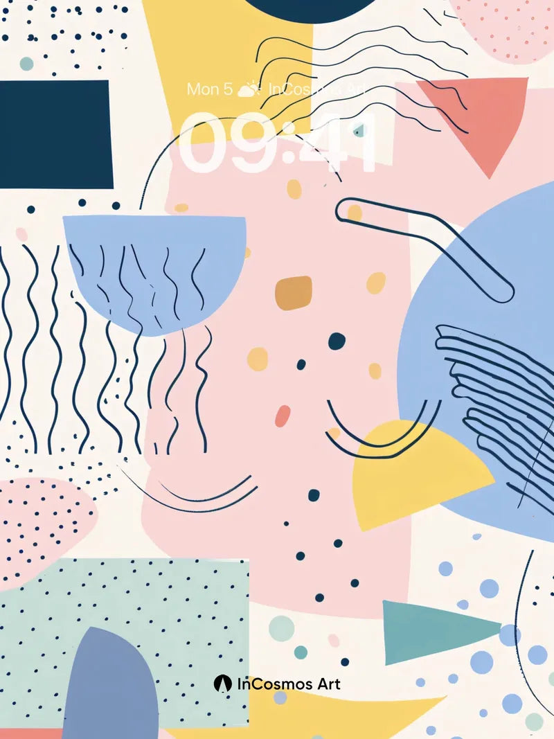 Playful Geometry Wallpaper with Dotted Whispers wallpaper for iPhone, iPad & Mac