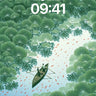 Serene Lotus Float Wallpaper with Crimson Fish Trails wallpaper for iPhone, iPad & Mac