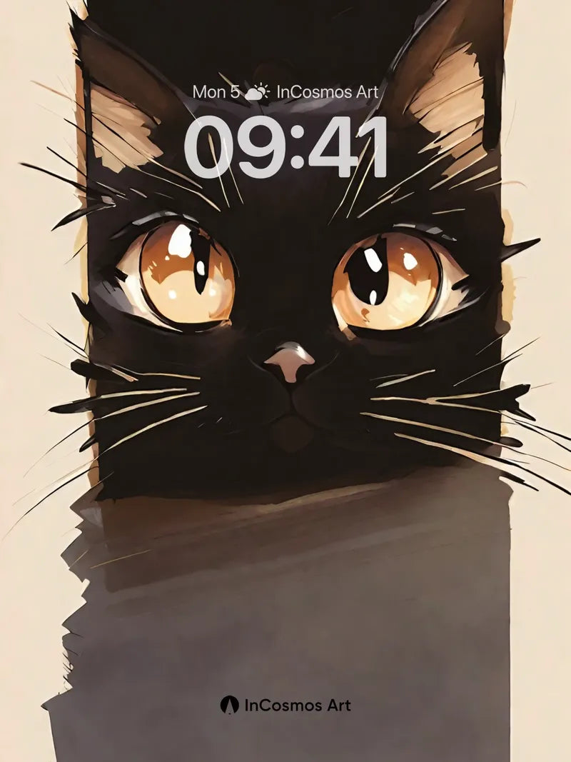 Whispering Shadow Wallpaper with Golden Eyes