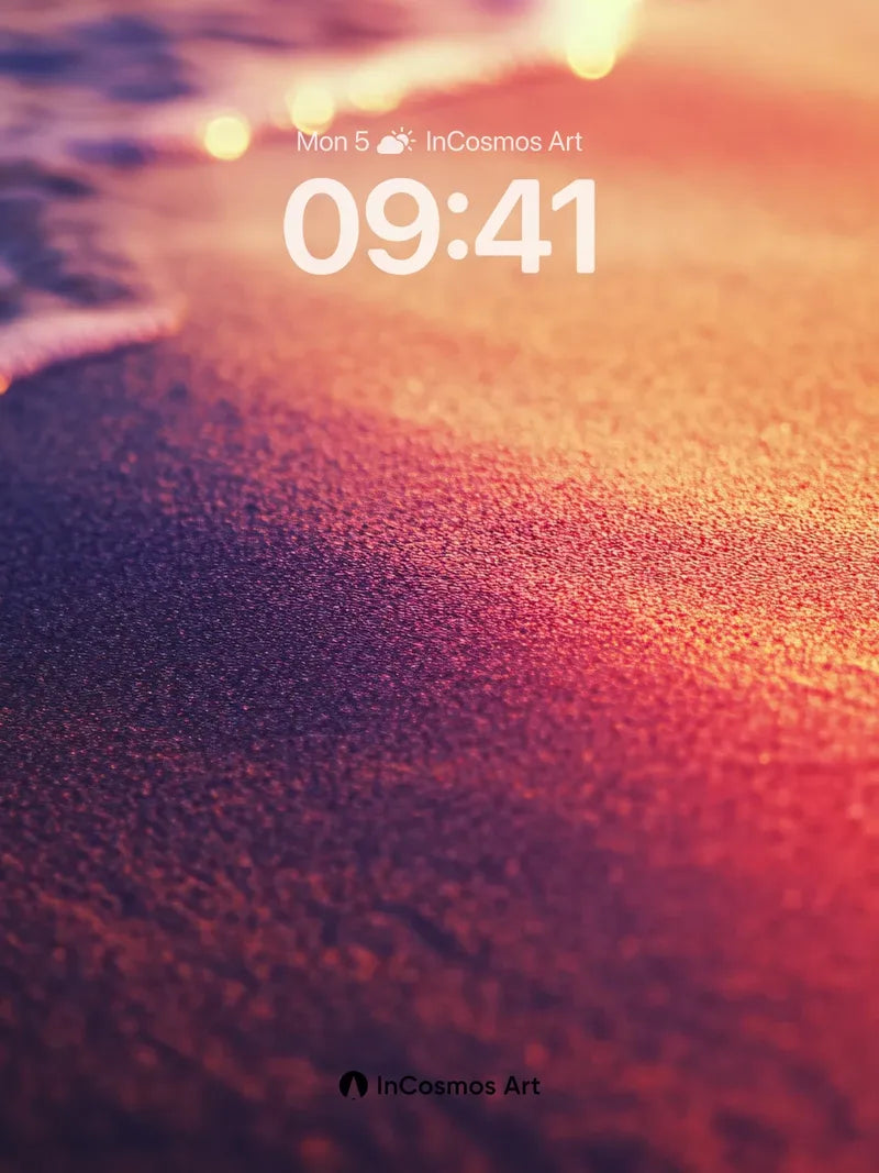 Surreal Sunset Wallpaper with Whispering Sand