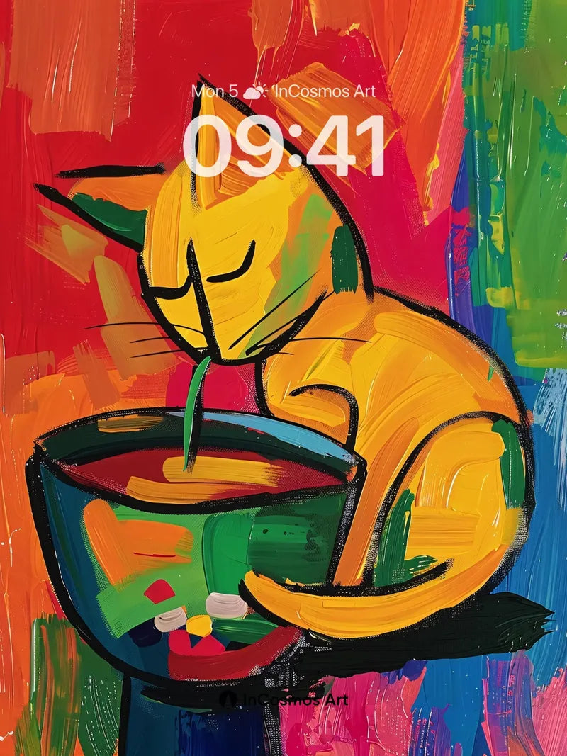 Surreal Whisker Wallpaper with Colorful Dreams wallpaper for iPhone, iPad & Mac