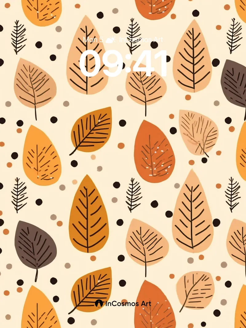 Autumn Hush Wallpaper with Dotted Whispers