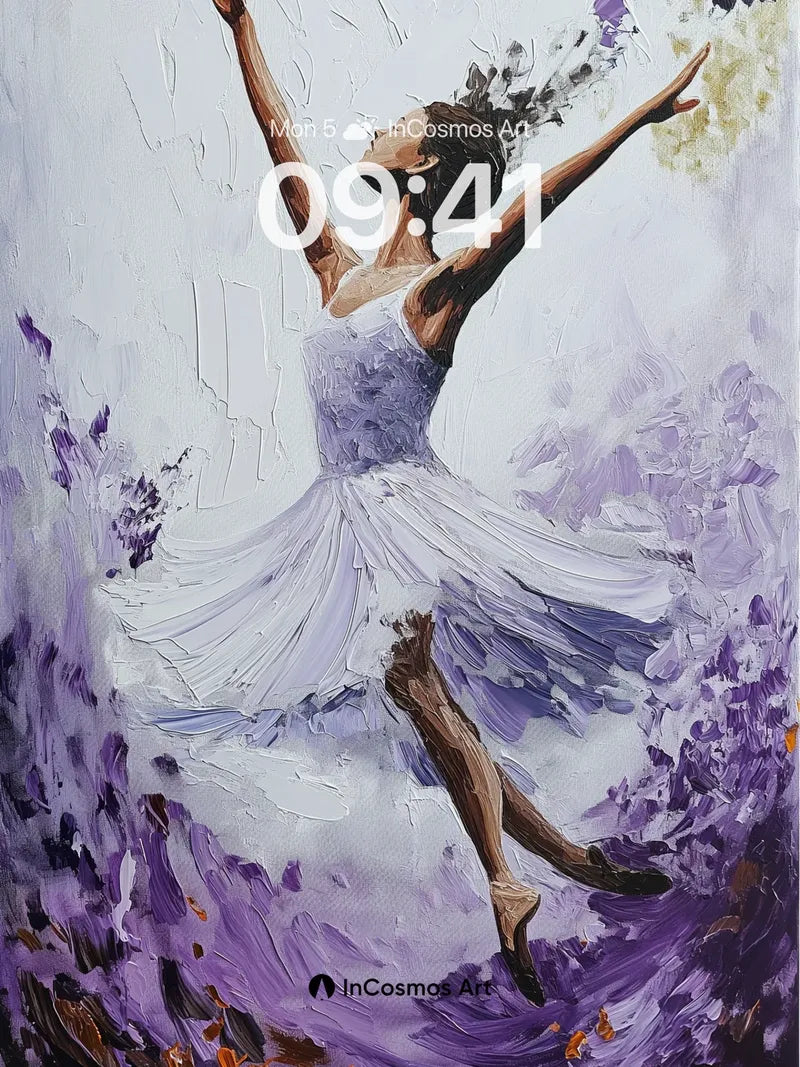 Ethereal Leap Wallpaper with Lavender Whirl wallpaper for iPhone, iPad & Mac