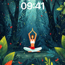 Serenity Forest Wallpaper with Floating Petals wallpaper for iPhone, iPad & Mac