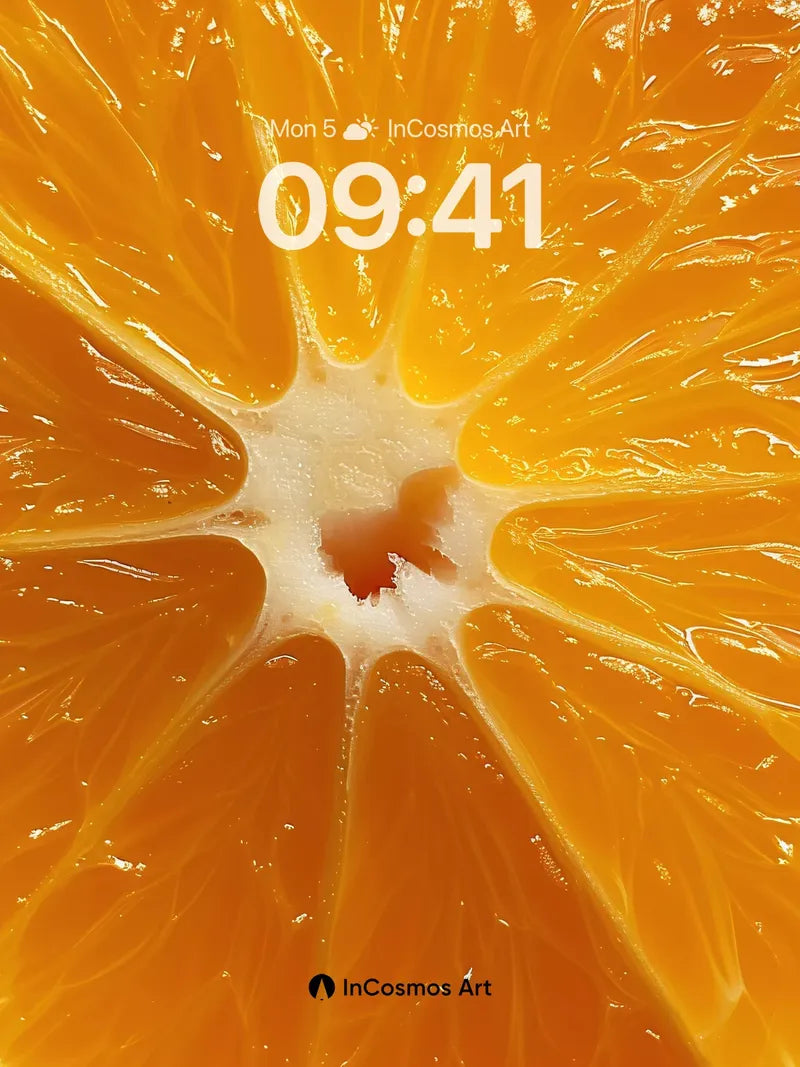 Juicy Radiance Wallpaper with Sunlit Segments