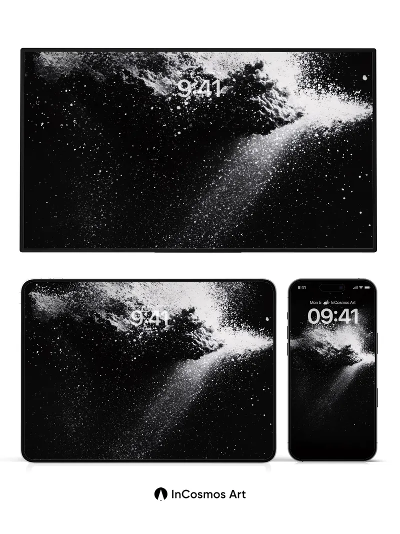 Cosmic Dust Wallpaper with Silent Explosion