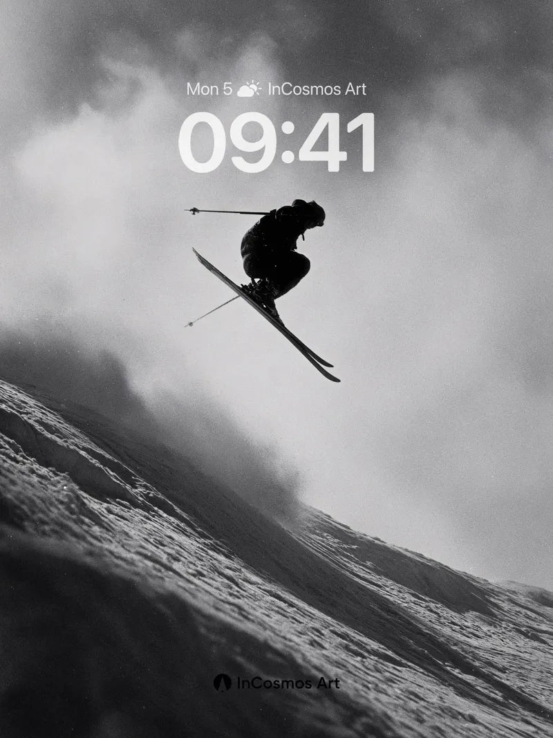 Silhouette Leap Wallpaper with Cloud-Shadow Drama