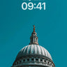 Cerulean Dome Wallpaper with Golden Crown wallpaper for iPhone, iPad & Mac