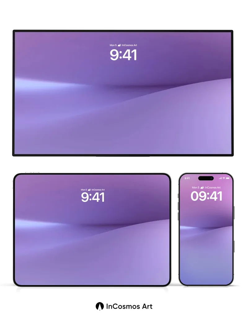 Lavender Hush Wallpaper with Soft Light Veil