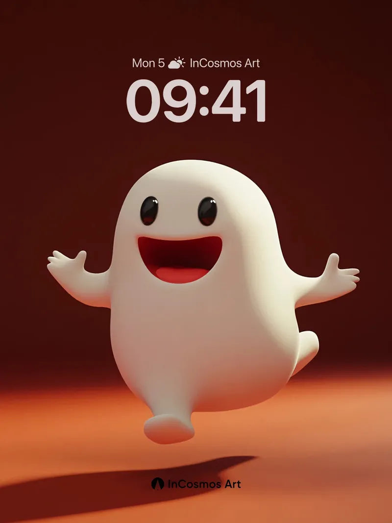 Joyful Ghost Wallpaper with Floating Embrace wallpaper for iPhone, iPad & Mac