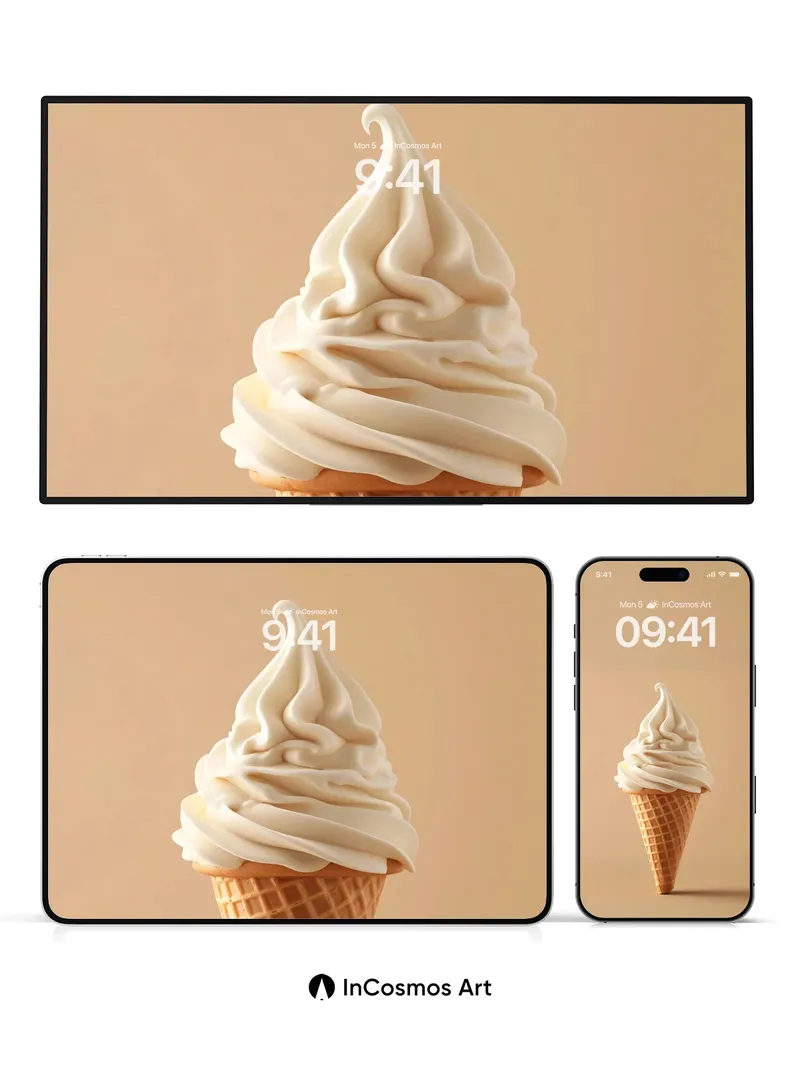 Creamy Stillness Wallpaper with Soft Swirls