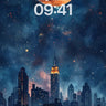 Crimson Moonlight Wallpaper with City Pulse wallpaper for iPhone, iPad & Mac