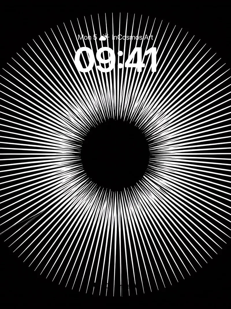 Radiant Void Wallpaper with Starburst Lines