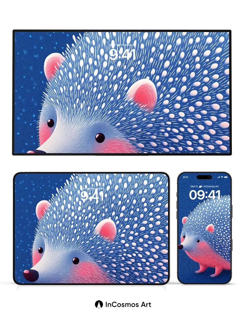 Cosmic Quill Wallpaper with Starlit Spines