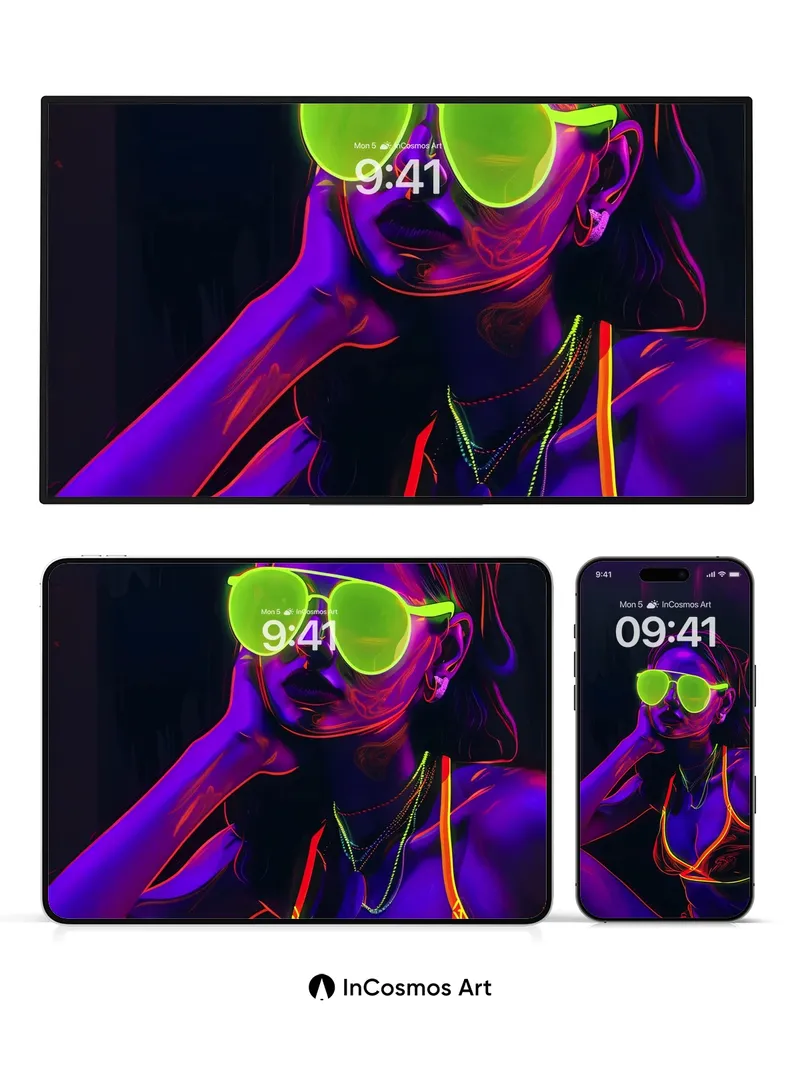 Neon Pulse Wallpaper with Electric Lines