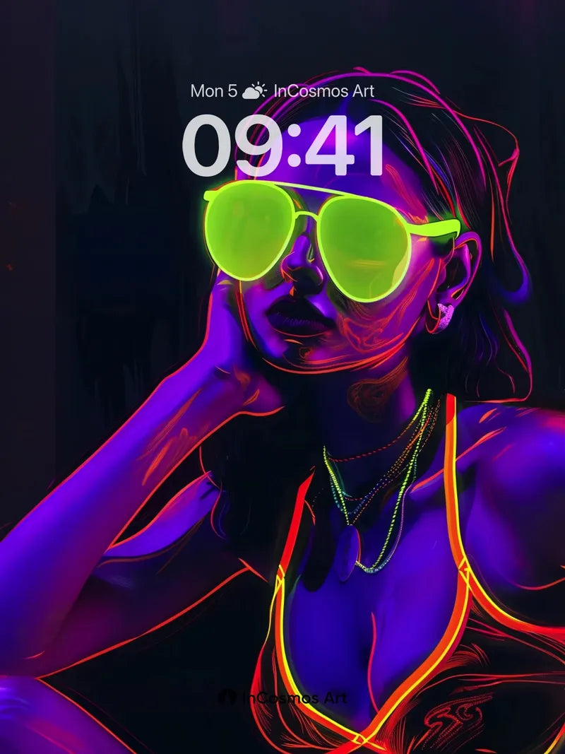 Neon Pulse Wallpaper with Electric Lines