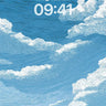 Serenity Skyline Wallpaper with Hokusai Clouds wallpaper for iPhone, iPad & Mac