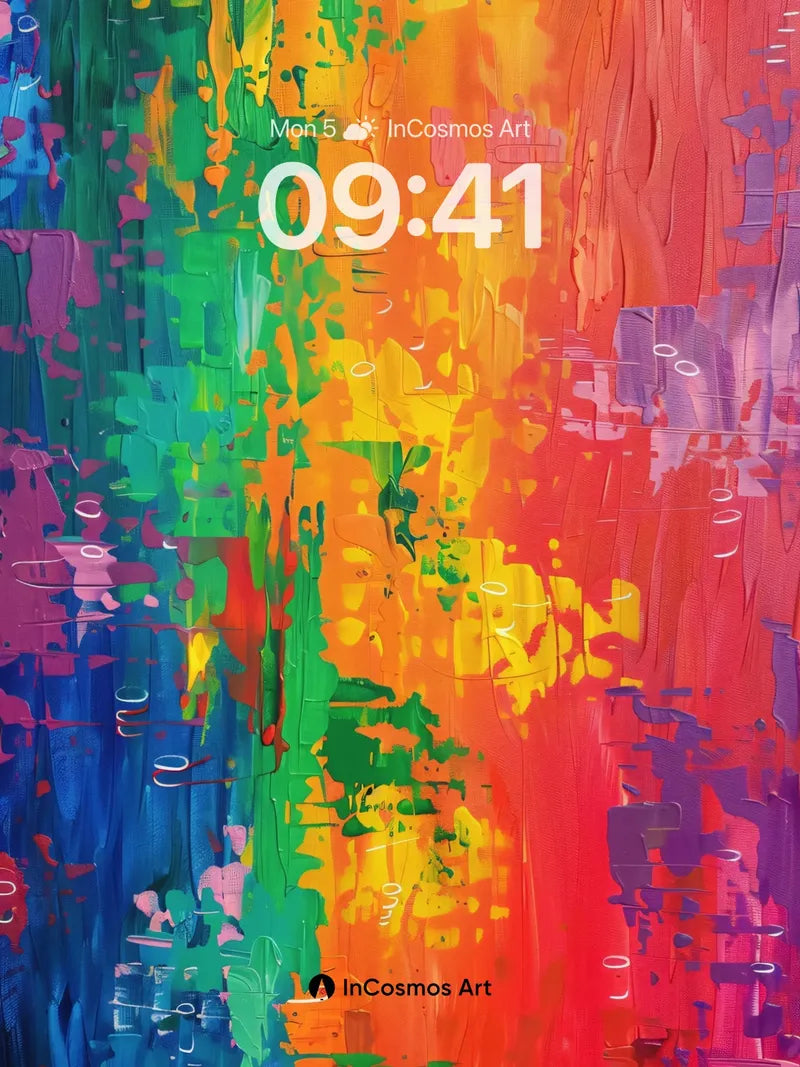 Electric Pulse Wallpaper with Chromatic Fractures