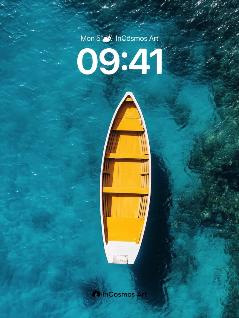 Serene Drift Wallpaper with Turquoise Depths