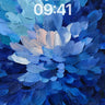 Cobalt Bloom Wallpaper with Textured Petals wallpaper for iPhone, iPad & Mac