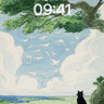 Serenity Under Canopy Wallpaper with Flock of Birds wallpaper for iPhone, iPad & Mac