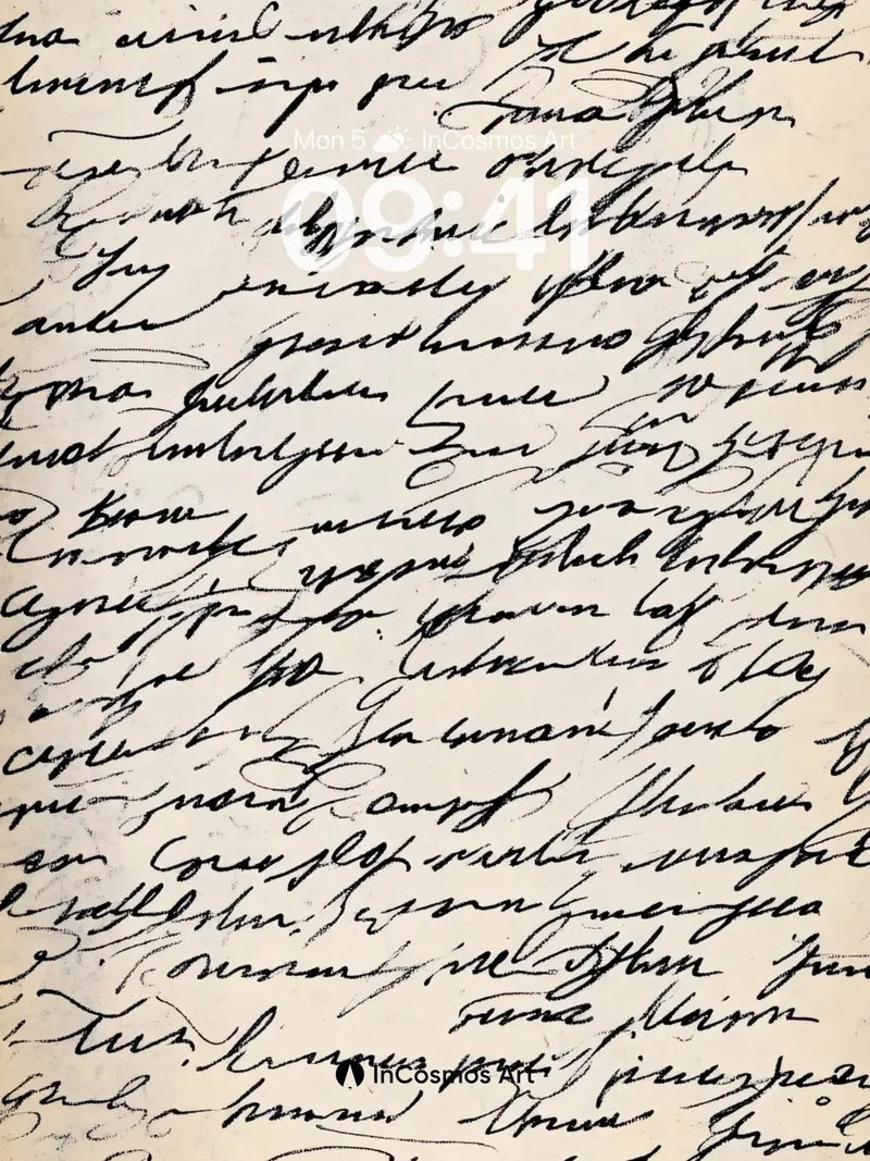 Whispered Ink Wallpaper with Cursive Echoes