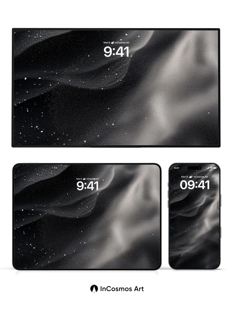 Cosmic Drift Wallpaper with Starlit Veils