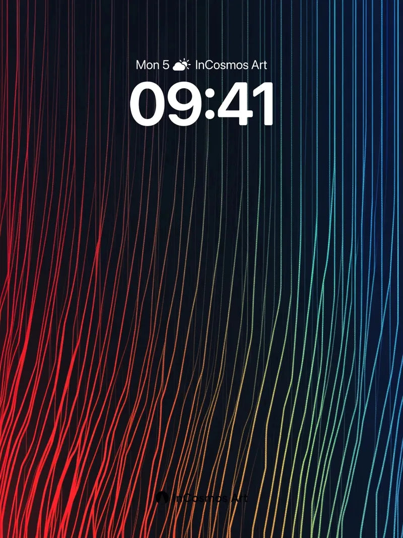 Neon Pulse Wallpaper with Wavy Light Trails