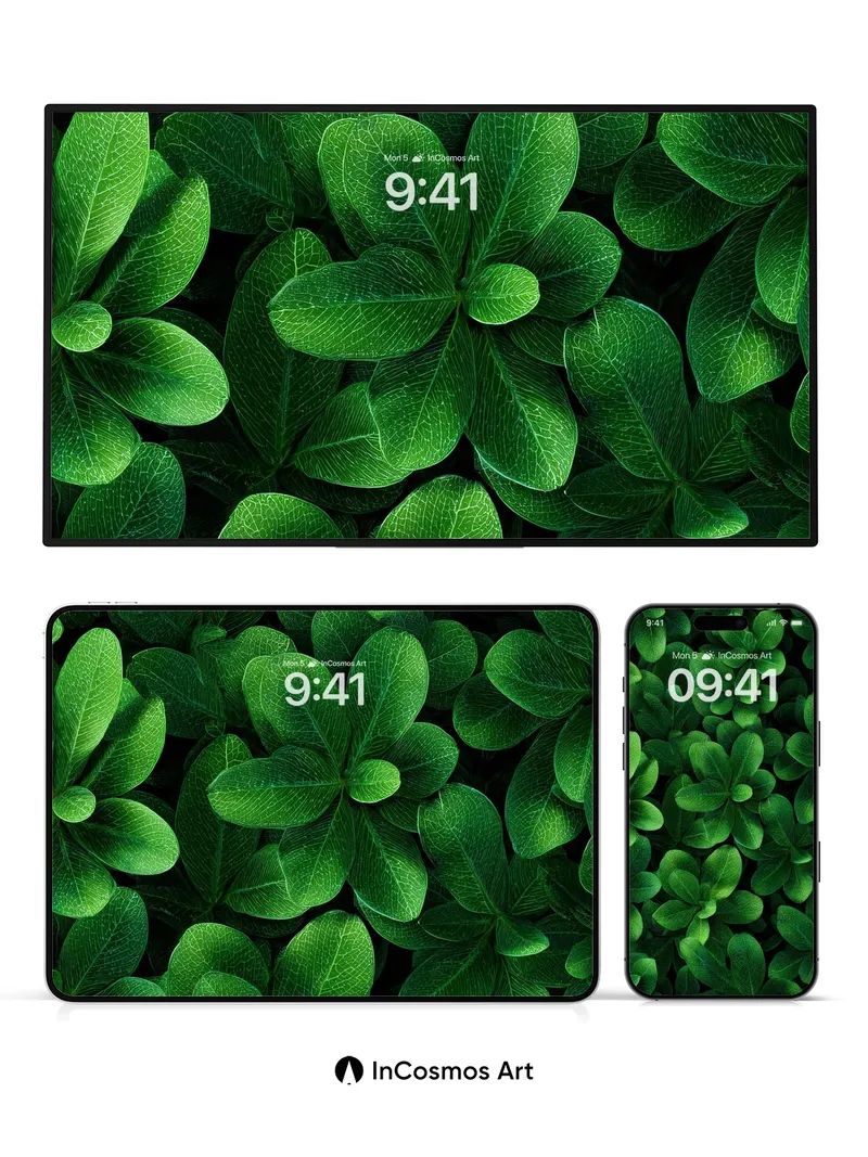 Emerald Whisper Wallpaper with Veined Depths