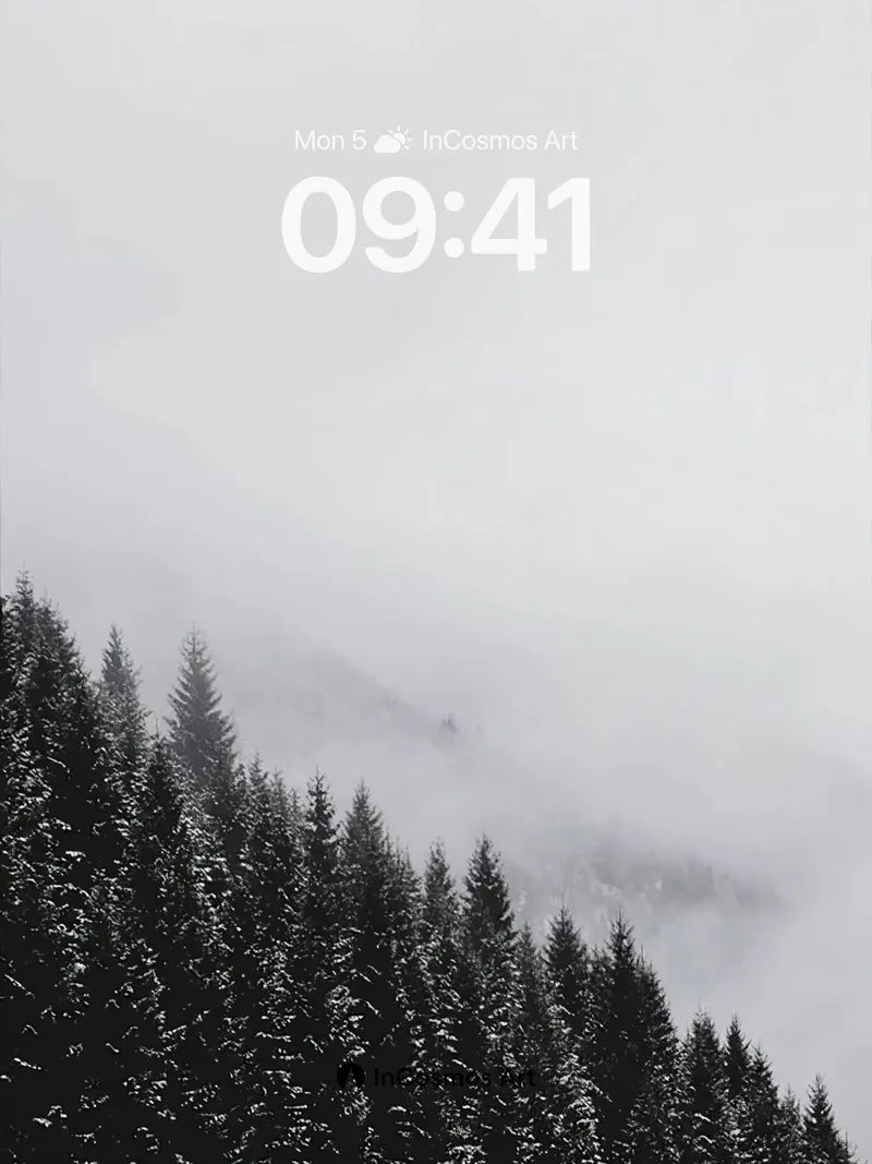 Silent Frost Wallpaper with Whispering Pines