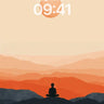 Serenity Sunset Wallpaper with Mountain Silhouette wallpaper for iPhone, iPad & Mac