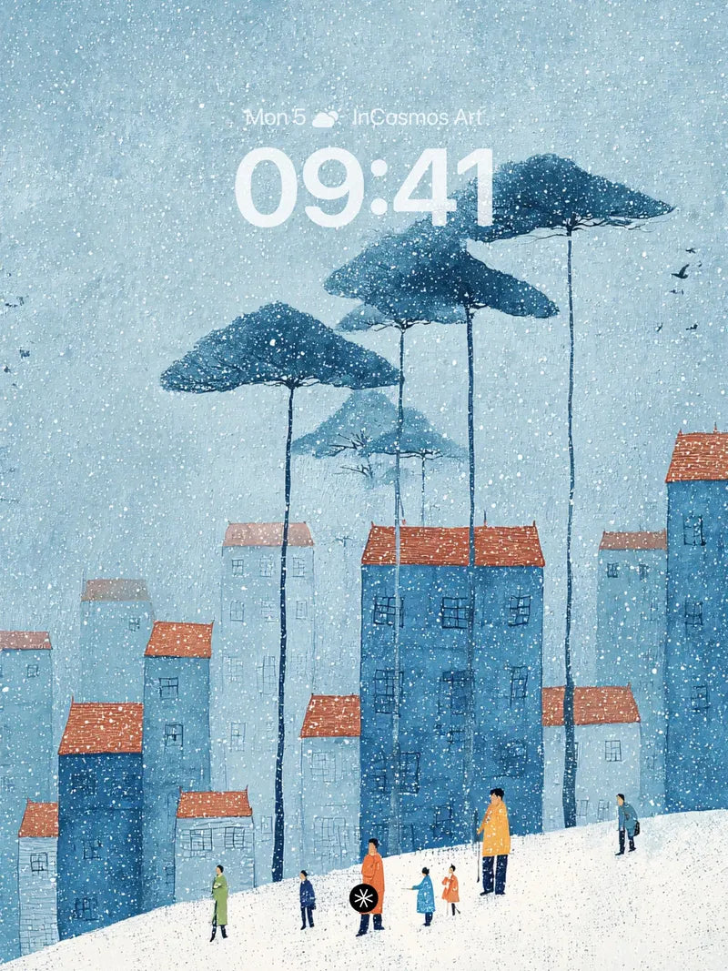 Serene Winter Cityscape Wallpaper