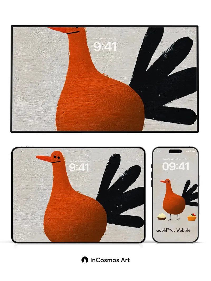 Playful Turkey Wallpaper with Festive Twist