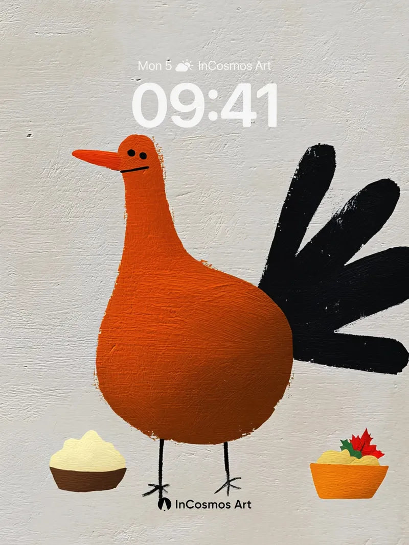 Playful Turkey Wallpaper with Festive Twist