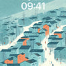 Cozy Snowy Village Winter Wallpaper Background wallpaper for iPhone, iPad & Mac