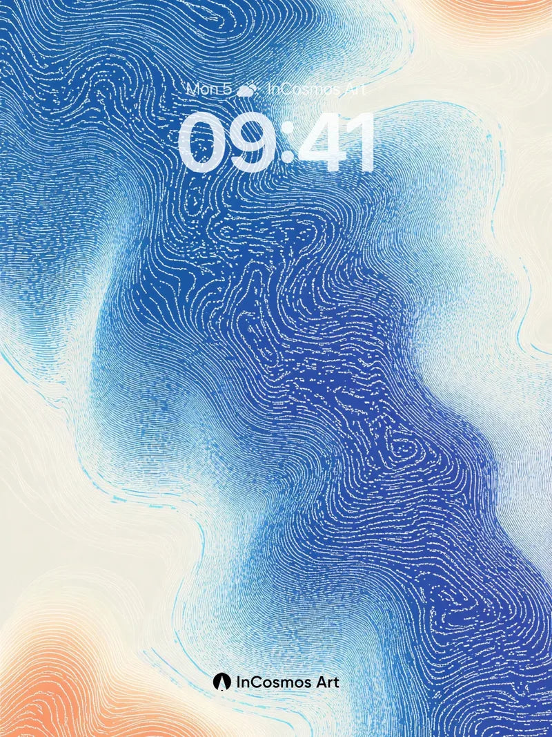 Serene Currents Wallpaper with Whispering Lines