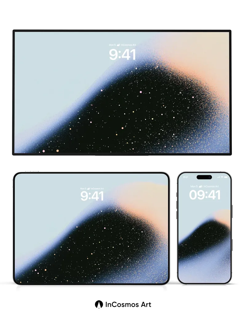 Stellar Dune Wallpaper with Cosmic Dust