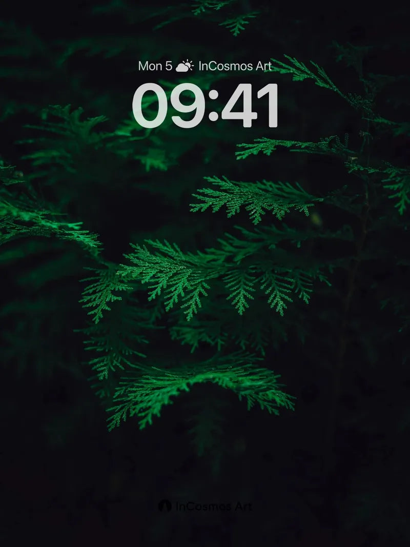 Midnight Fern Wallpaper with Whispering Light