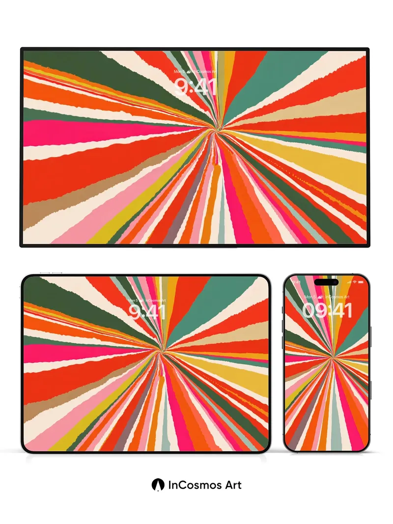 Radiant Pulse Wallpaper with Swirling Color Fields