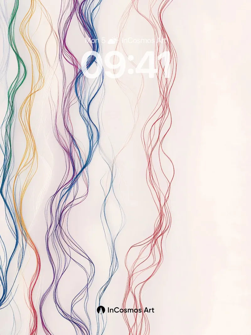 Whispering Rainbow Wallpaper with Living Lines