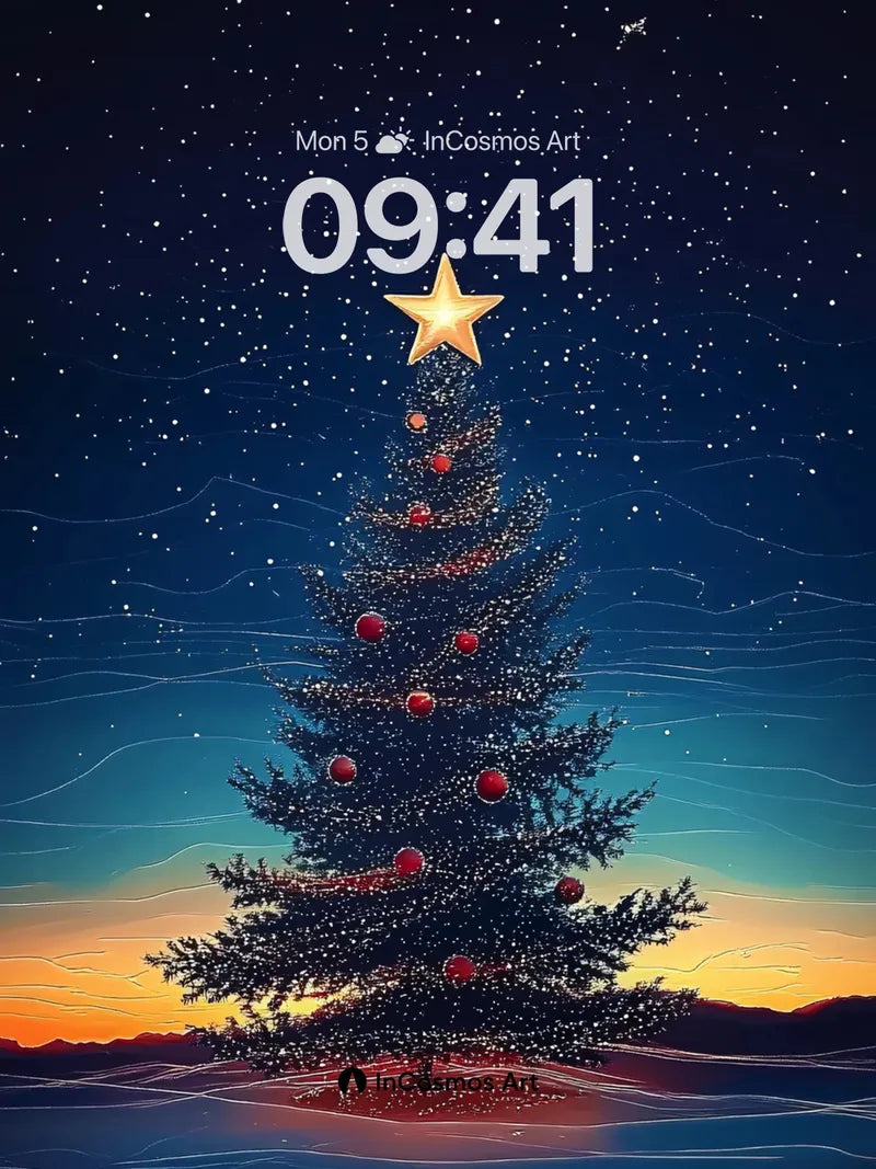 Stellar Frost Wallpaper with Celestial Star